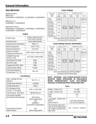 2010-2013 Polaris 600, 800 Rush, Switchback, Assault Pro, RMK manual Preview image 4