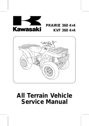 2013 Kawasaki Prairie 360 4x4, KVF360 4x4 service manual Preview image 1