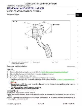 2014 Nissan Maxima A35 repair manual Preview image 3