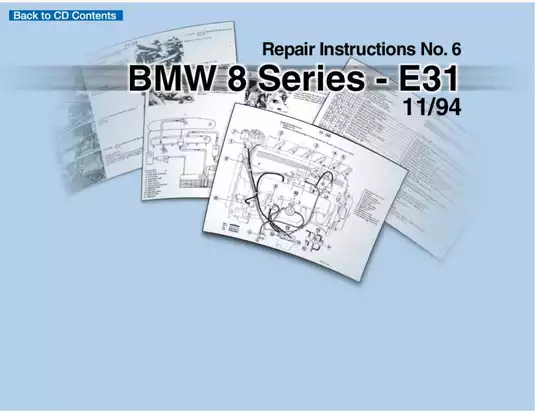1994 BMW 8 series (E31) repair instructions