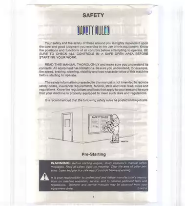 Case 580C construction king loader backhoe operators manual Preview image 5