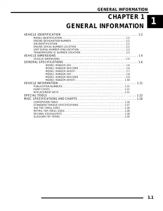 2005-2007 Polaris Ranger 500, 2x4, 4x4 service manual Preview image 3