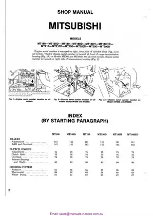 1984-1991 Mitsubishi™ MT210, MT210D, MT250, MT250D, MT300, MT300D tractor shop manual Preview image 1