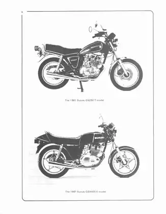 1979-1985 Suzuki GS250, GS400, GS450, GSX250, GSX400, GSX450 Twins owners workshop manual Preview image 4