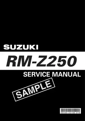 2004 Suzuki RM-Z250 service manual Preview image 1