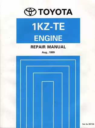 1999-2000 Toyota Hilus HI-LUX KZN165 1KZ-TE 1KZTE turbocharged diesel 3-litre 4-cylinder 1KZ-TE engine repair manual Preview image 1