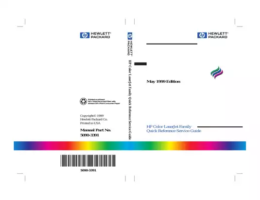 HP LaserJet Color 4600, 4610, 4650 color laser printer service guide Preview image 1