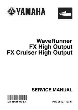 2004-2007 Yamaha FX1100 Cruiser HO,  FX1100A, FX1100B WaveRunner service manual Preview image 1