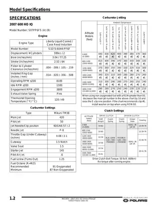 2007-2011 Polaris IQ, HO, Switchback, RMK, CFI, LX, Touring, Dragon, Shift, Widetrak, Assault, 136, 144, 155, 146, 163, 600, 700, 800, 550 repair manual Preview image 2