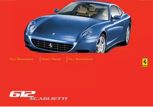Ferrari 612 Scaglietti owners manual Preview image 1