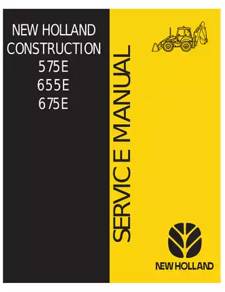 New Holland Construction 575E, 655E, 675E backhoe loader tractor service manual Preview image 2