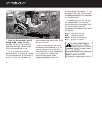 ASV RCV Skid Steer Track Loader manual set, parts operators manual Preview image 2