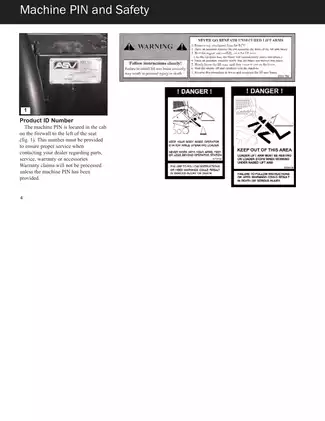 ASV RCV Skid Steer Track Loader manual set, parts operators manual Preview image 4