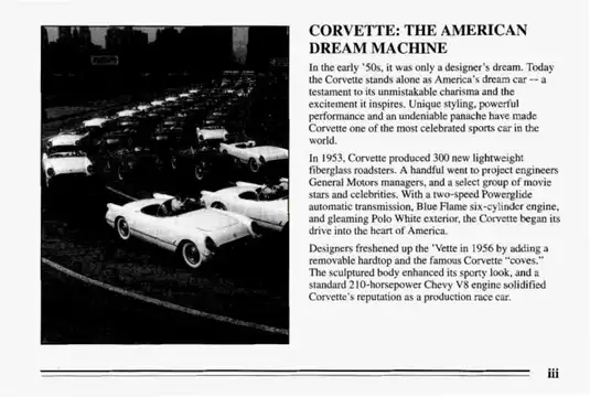 1995 Chevrolet Corvette owner`s manual Preview image 4