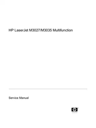 HP LaserJet M3027, M3035 multifunction printers service manual Preview image 3