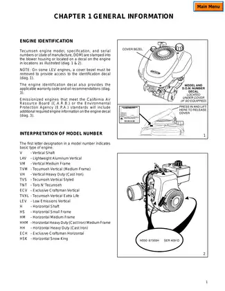 1999-2004 Tecumseh 3-11hp, 4-cycle, L-Head small engine technican´s manual Preview image 5