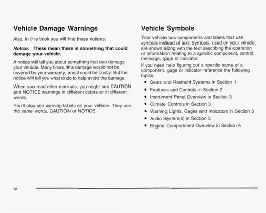2003 Chevrolet Astro Van owners manual Preview image 5