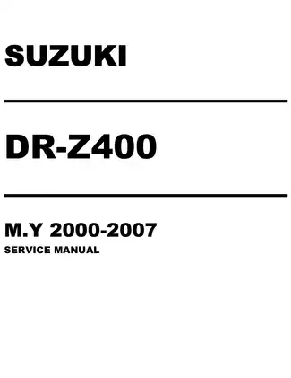 2000-2007 Suzuki DR-Z 400 service manual Preview image 1