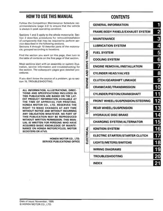 1995-1998 Honda CBR600F3, CBR600 service manual Preview image 5