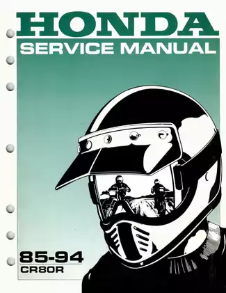 1985-1994 Honda CR80R, CR80 service manual Preview image 1