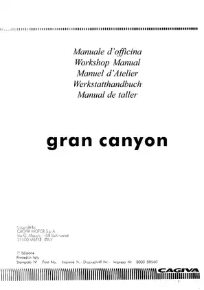 1998-2000 Cagiva Gran Canyon service manual Preview image 1
