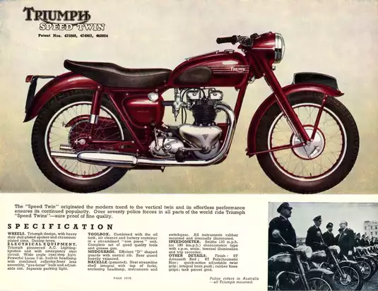 1945-1955 Triumph Speed Twin, Thunderbird, Tiger 100 and 110, Trophy, 3T Deluxe models workshop instruction manual Preview image 5
