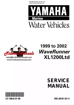 1999-2002 Yamaha Marine XL1200LTD WaveRunner service manual Preview image 1