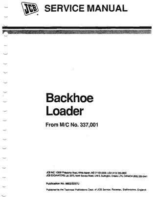JCB 1400B Backhoe Loader service manual Preview image 4