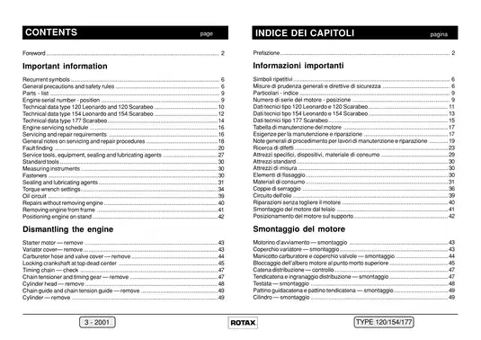 Aprilia Rotax engine 120-154S, S177 workshop manual, 2001 edition Preview image 3