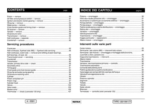 Aprilia Rotax engine 120-154S, S177 workshop manual, 2001 edition Preview image 4