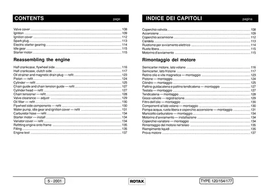 Aprilia Rotax engine 120-154S, S177 workshop manual, 2001 edition Preview image 5