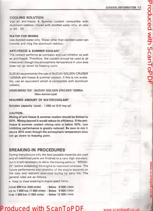 1992 Suzuki RG 125 Gamma service and repair manual Preview image 3