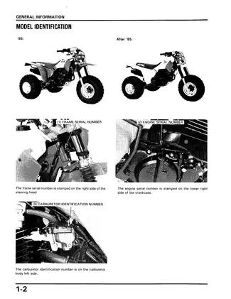 1985-1986 Honda ATC 350X 3-Wheeler  / ATV repair and service manual Preview image 5