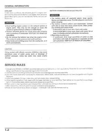 1998-2003 Honda VTR1000F Super Hawk service manual Preview image 5