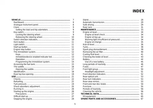 Vespa GTV 250 i.e scooter repair and service manual Preview image 5