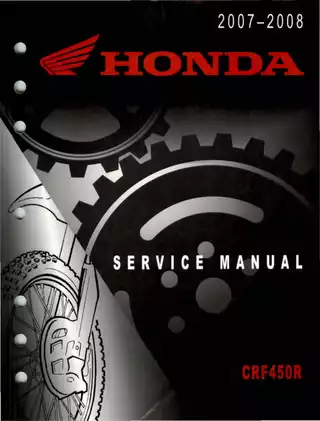 2007-2008 Honda CRF450R, CRF450 service manual Preview image 1