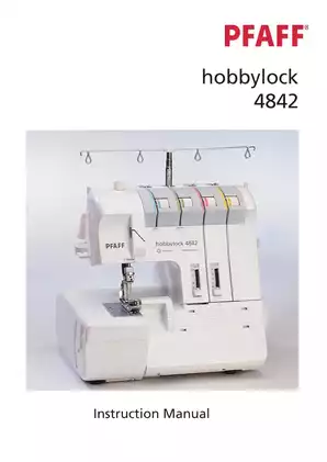 Pfaff hobbylock 4842 sewing machine Instruction manual Preview image 1