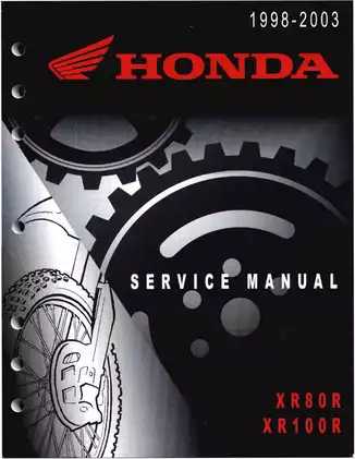 1998-2003 Honda XR80R, XR10 R service manual Preview image 1