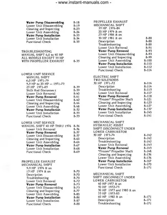 1971-1990 Johnson Evinrude 1 hp -60 hp outboard motor service manual Preview image 5