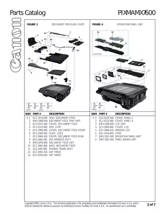 Canon Pixma MX7600 all-in-one inkjet printer service guide Preview image 3