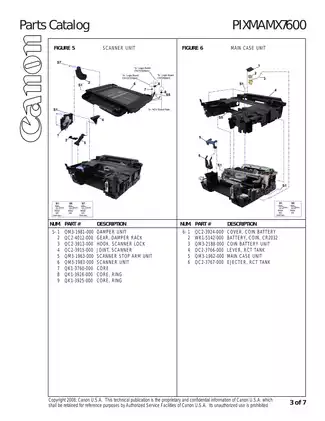Canon Pixma MX7600 all-in-one inkjet printer service guide Preview image 4