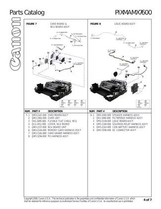Canon Pixma MX7600 all-in-one inkjet printer service guide Preview image 5
