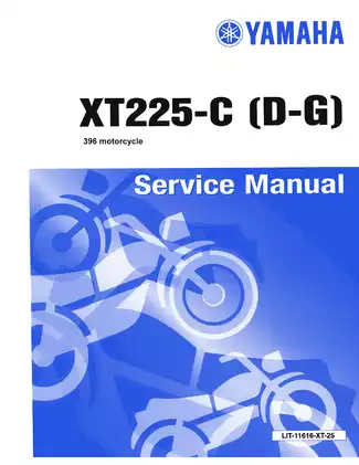 1991-1995 Yamaha XT225 service manual Preview image 1