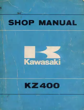 1974-1984 Kawasaki KZ400 shop manual Preview image 1