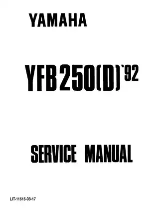 1992-2000 Yamaha Timberwolf 250 service manual Preview image 2