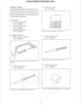 1983-1987 Yamaha YTM200K Tri-Moto repair manual Preview image 4
