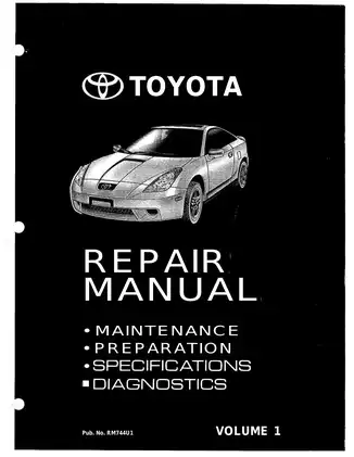 2000-2006 Toyota Celica repair manual Preview image 1
