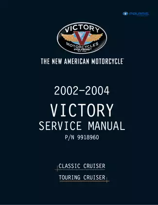 2002-2004 Victory Classic Cruiser, Touring Cruiser service manual Preview image 1