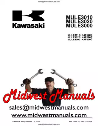 Kawasaki Mule 3000, 3010, 3020 UTV repair and shop manual Preview image 3