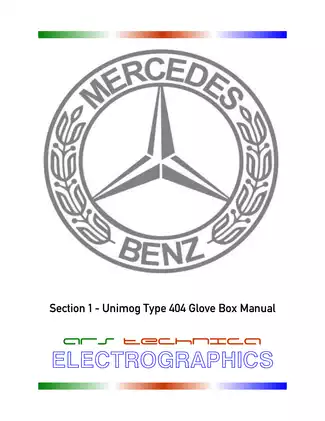 1955-1972 Mercedes Benz Type 404, 404.0, 404.1 Unimog 4X4 repair, owner manual Preview image 3